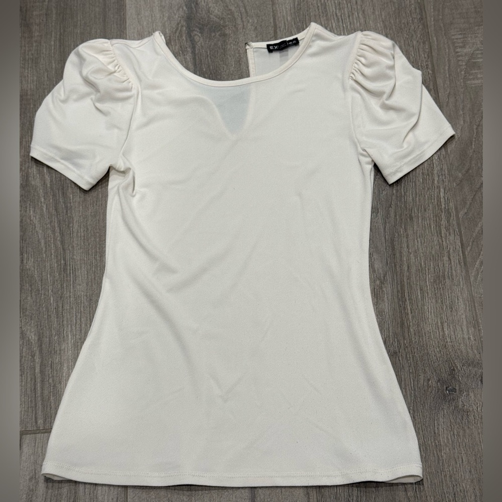 EXPRESS Cream Puff Sleeve Top- XS